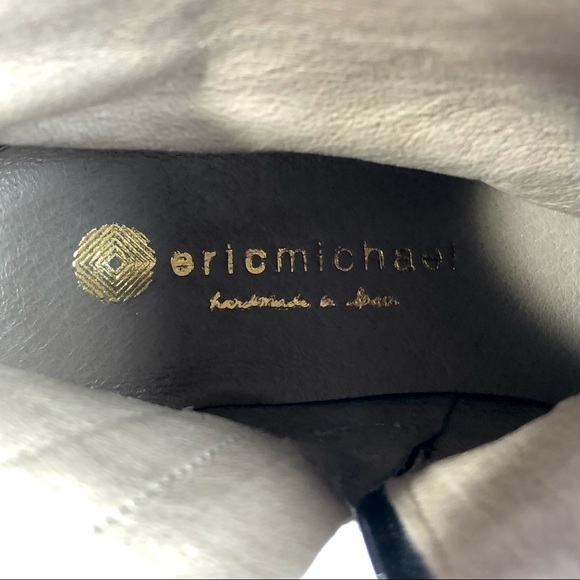 Eric Michael slouchy booties black w/ brass studs - Picture 9 of 11